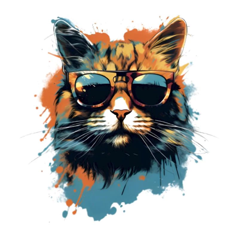 Katze mit Sonnenbrille