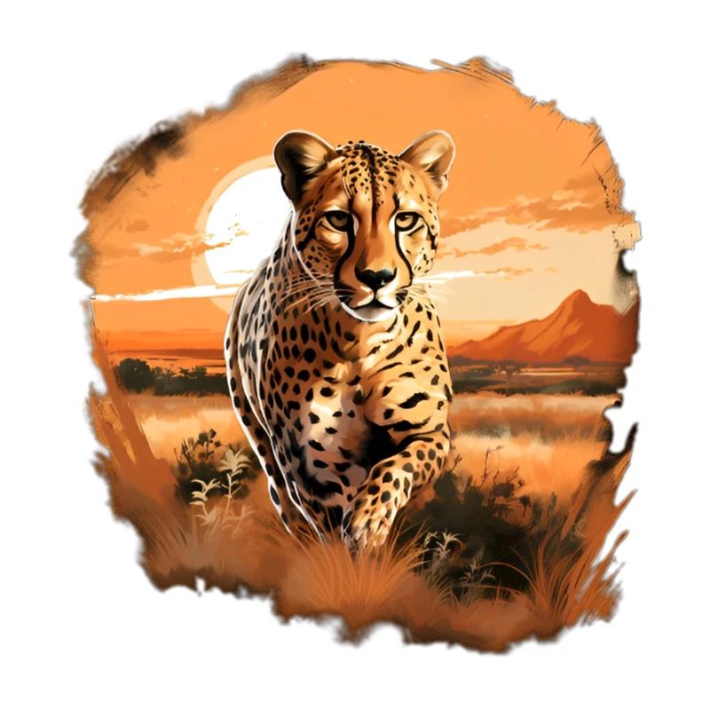 wunderschöner, rennender Gepard