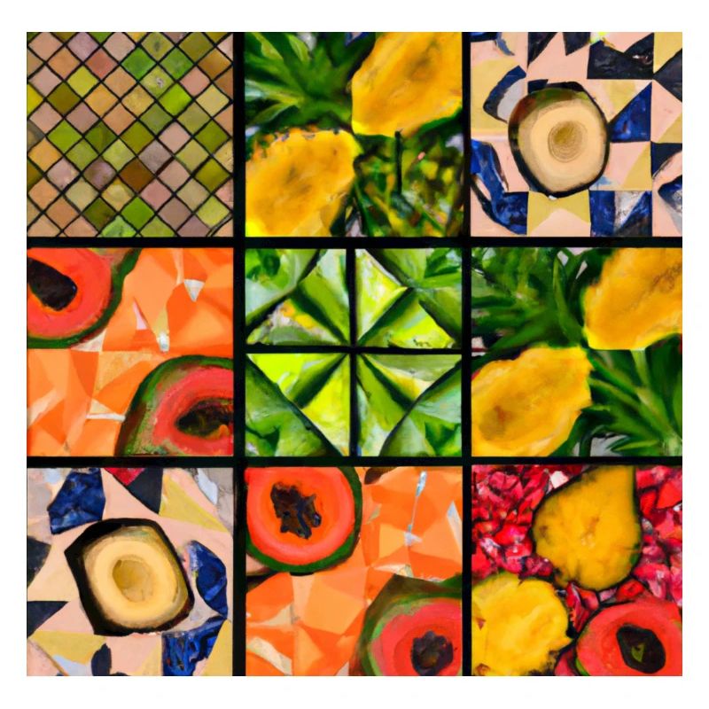 Tropische Früchte Mosaik