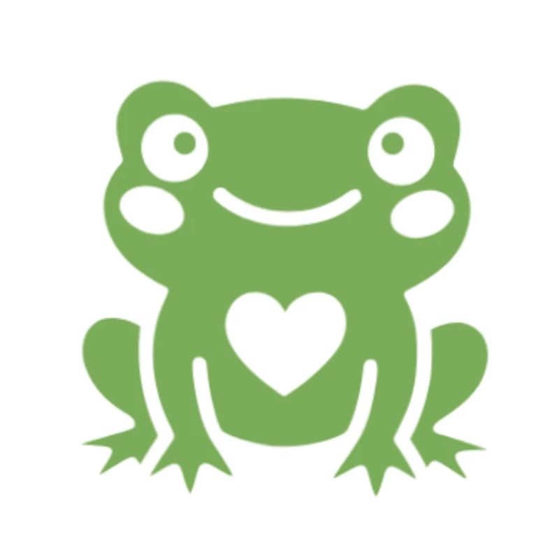 Charmanter Frosch mit Herzgesicht