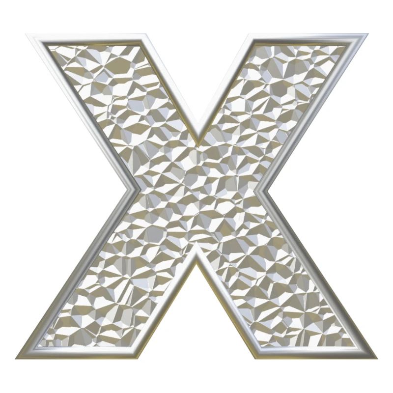 X, letter, initial, monogram,