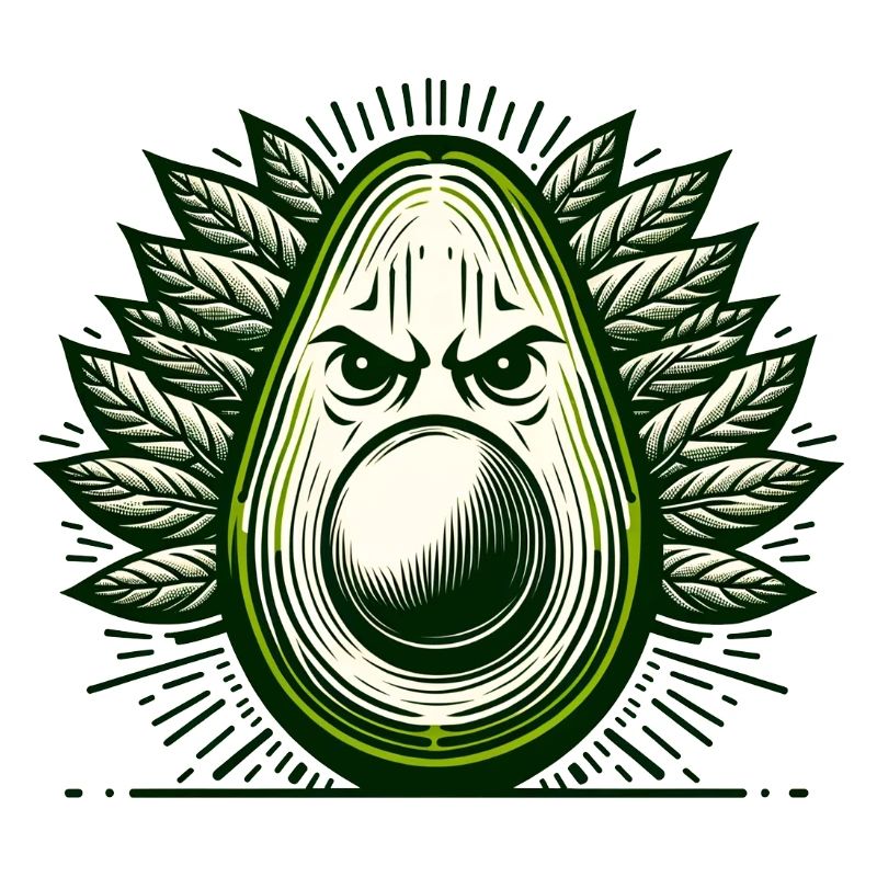 Avocado Krieger Gesicht