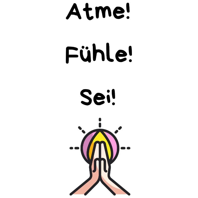 Gebetshände mit leuchtendem Mandala