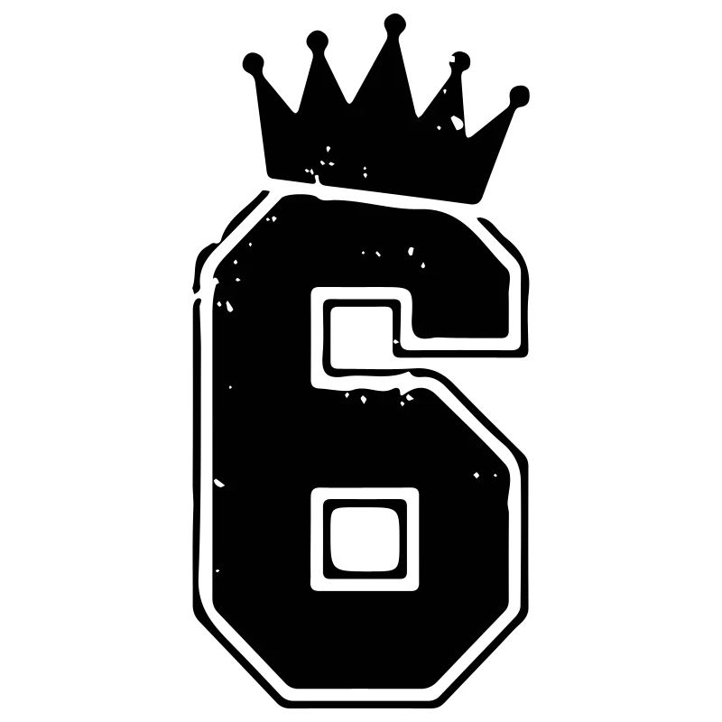 6 mit Krone