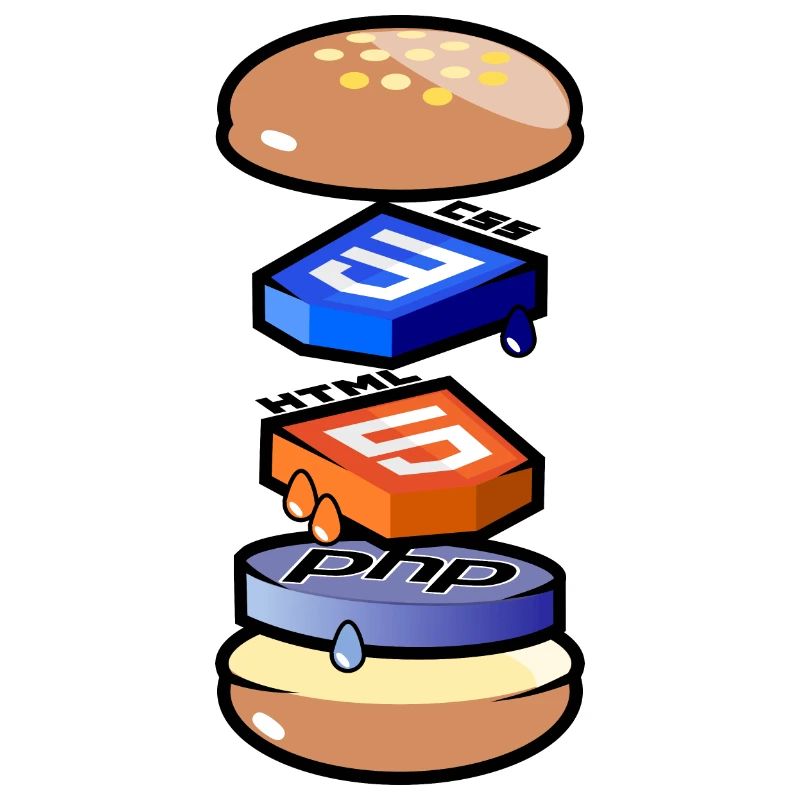 Computerprogrammierer in HTML, CSS und PHP