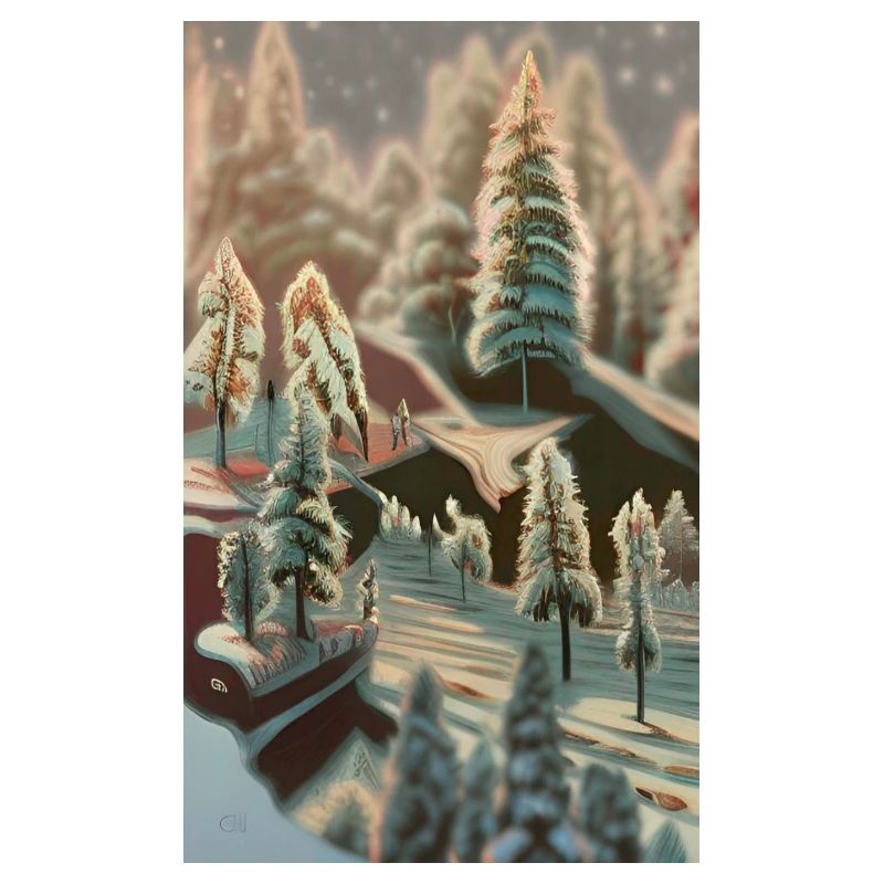 Fantasie-Winterlandschaft Schnee