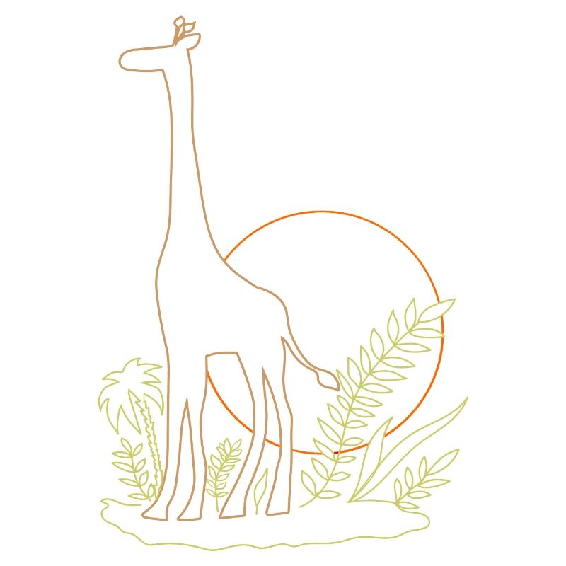 Lustige Illustration Giraffe