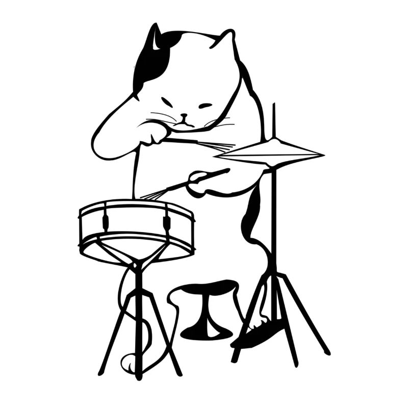 Batteur Chat, batterie chat