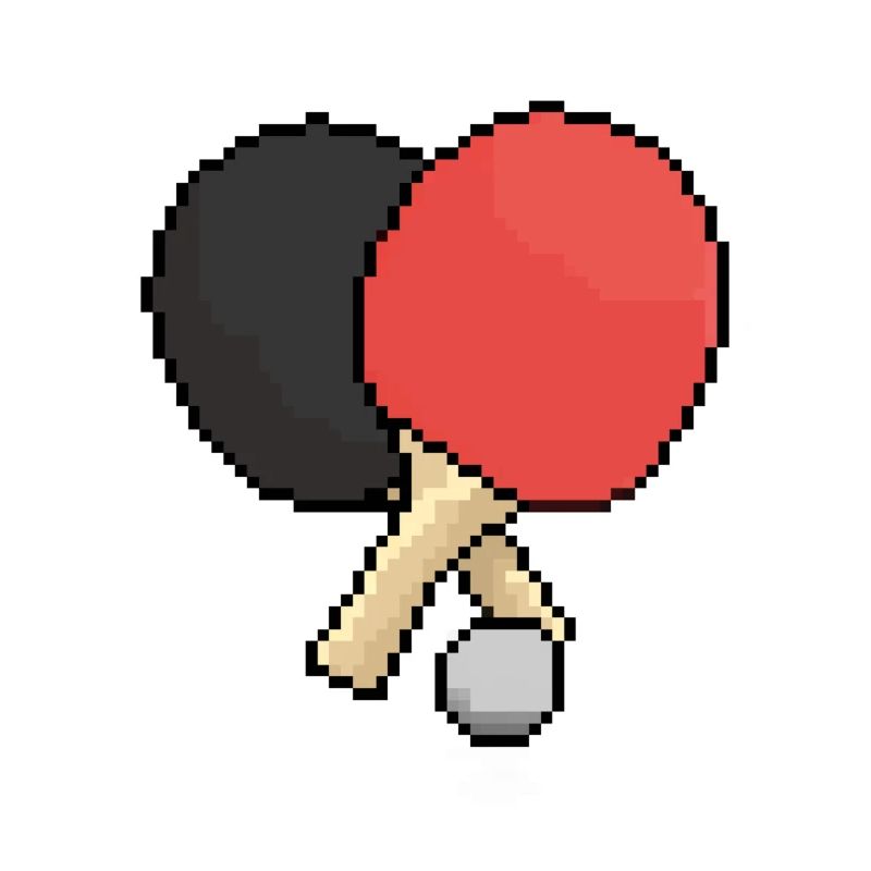 Tischtenniskellen pixelart