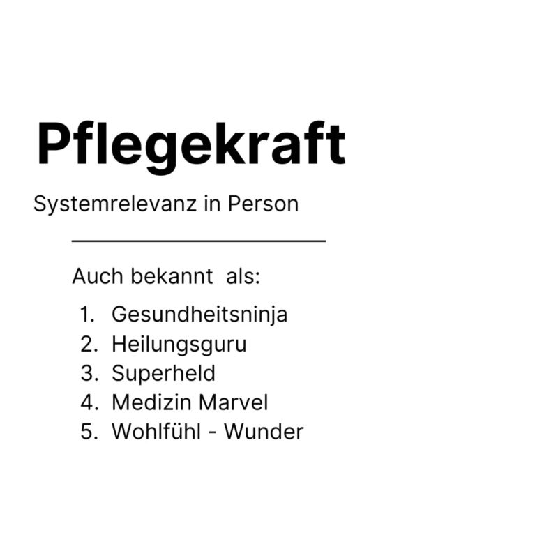 Definition Pflegekraft