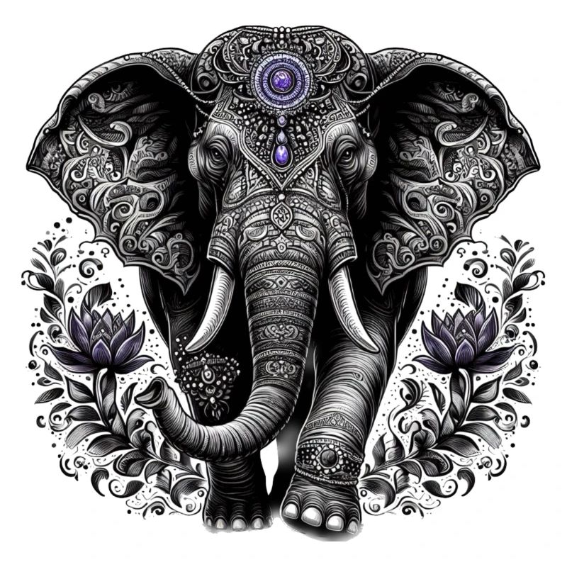 Elefant mit Kopfschmuck