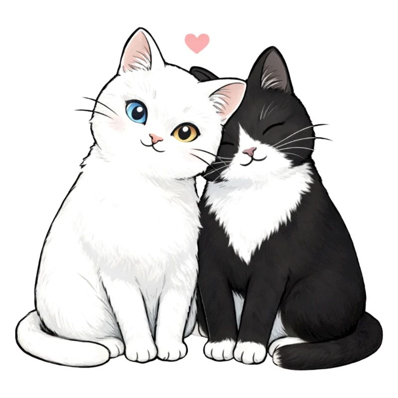 Katzenfreunde Duo Herzchen