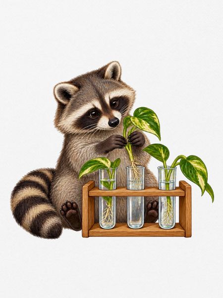 Waschbär vermehrt Pflanzen