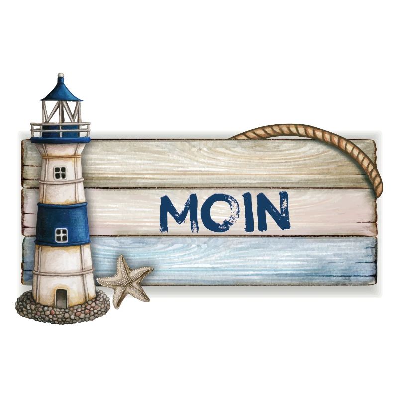 Moin (mit Leuchtturm)