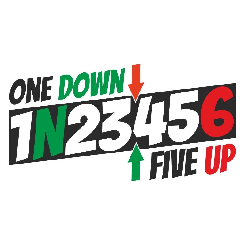 One down - five up - motorcycle pattern