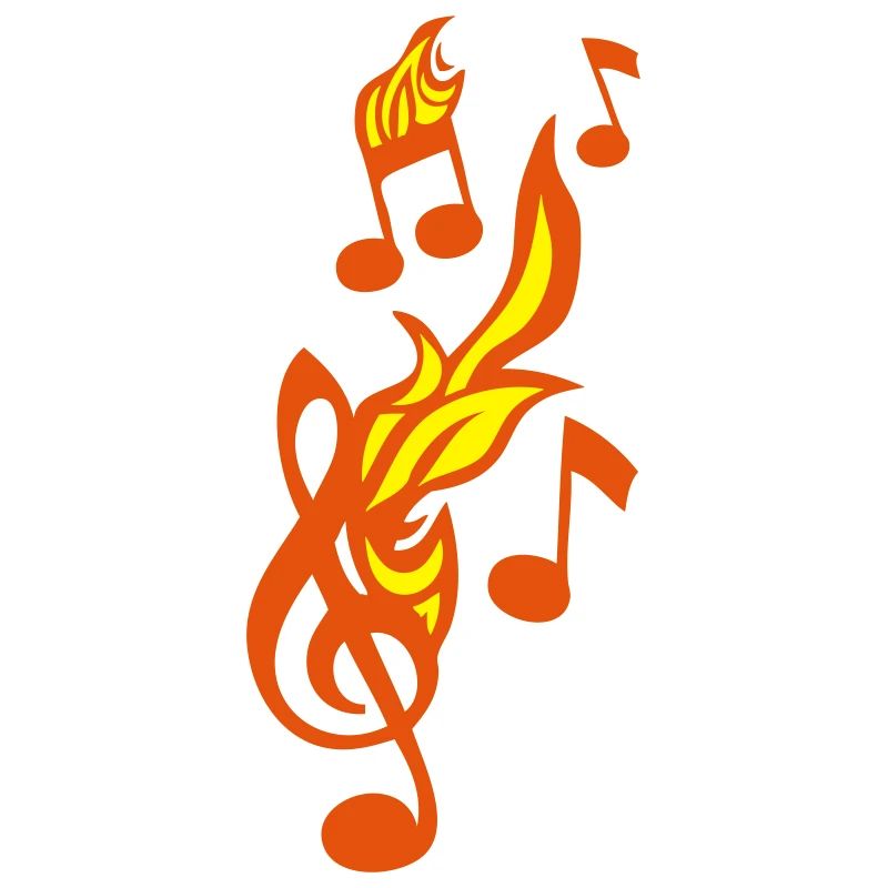 Musiknote Flammenschlüssel