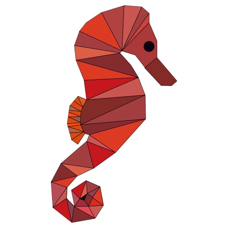 Seepferdchen geometrisch