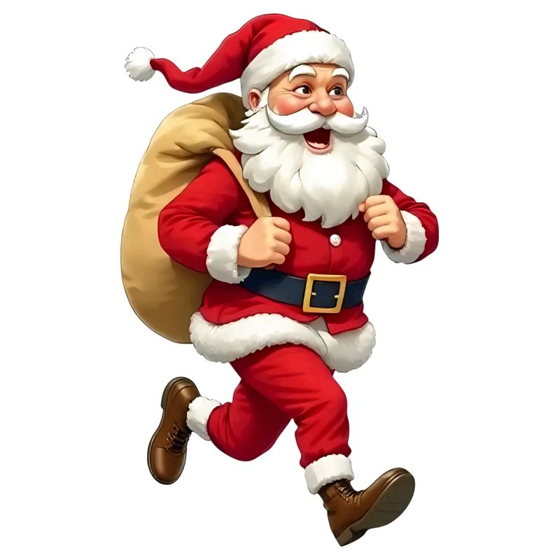 Weihnachtsmann läuft