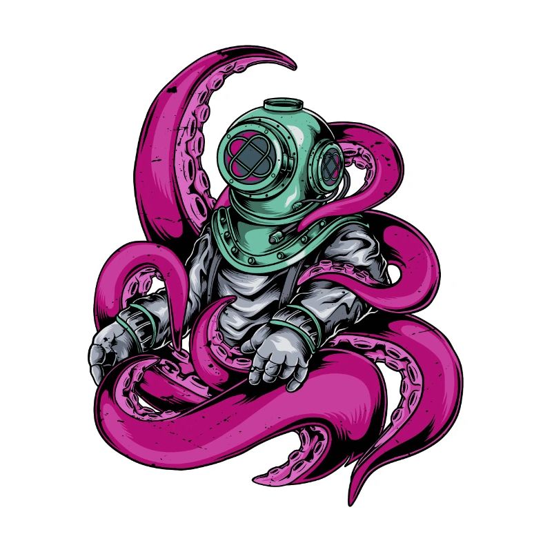 Taucher Octopus