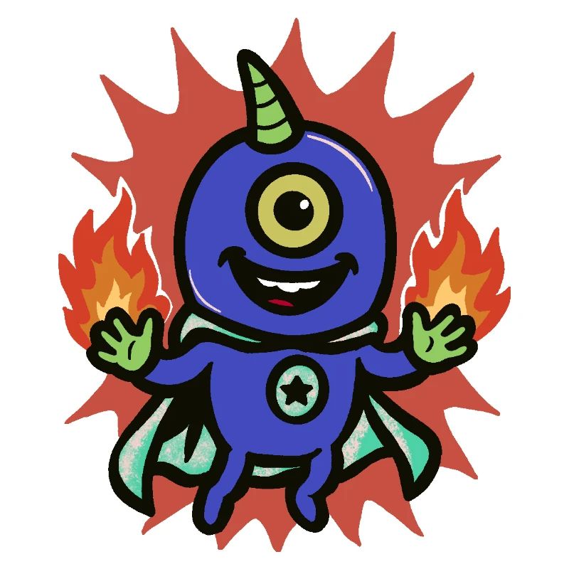 Feuerheld Einäugiger Alien