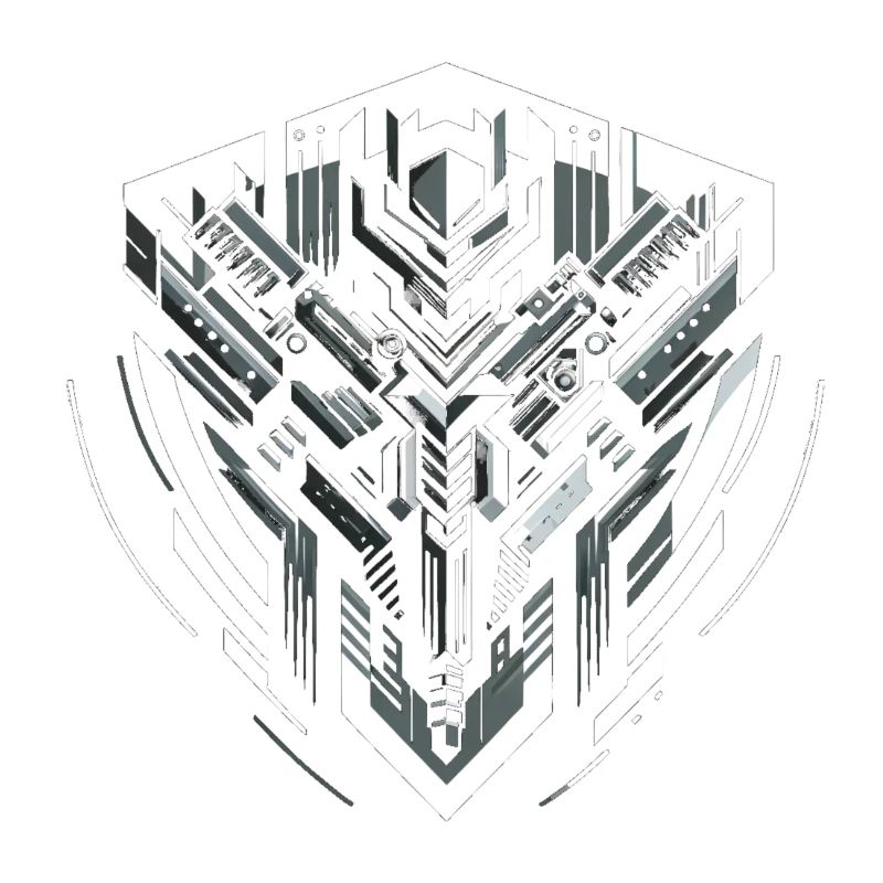 Monochromes Mech-Herz