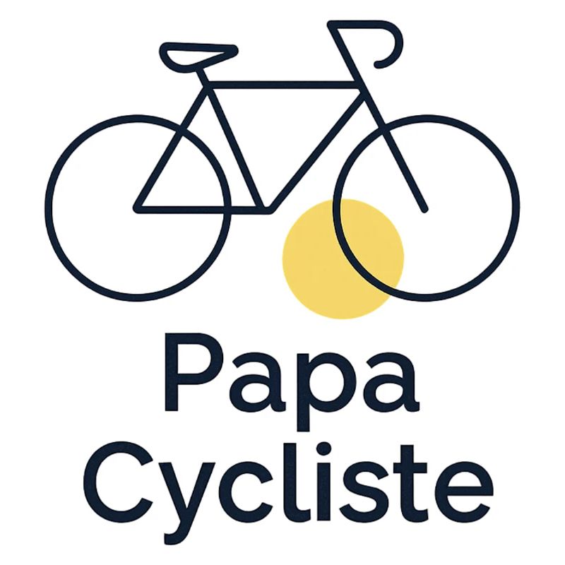 Fahrrad fahrender Vater