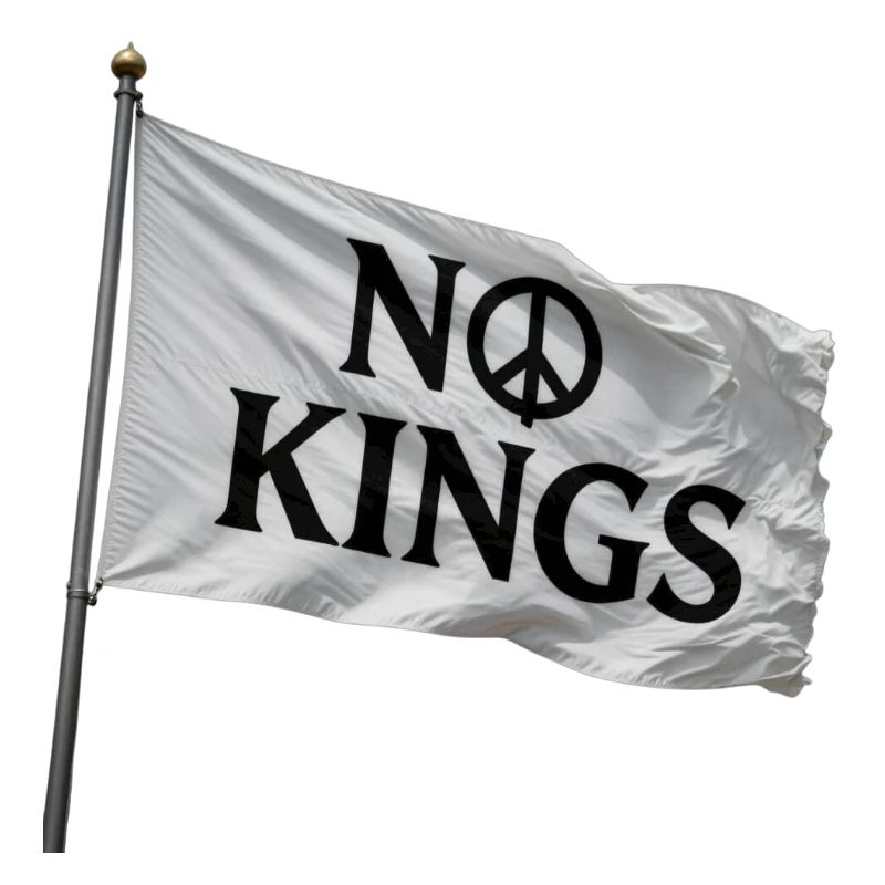 No Kings Flagge Peace-Symbol