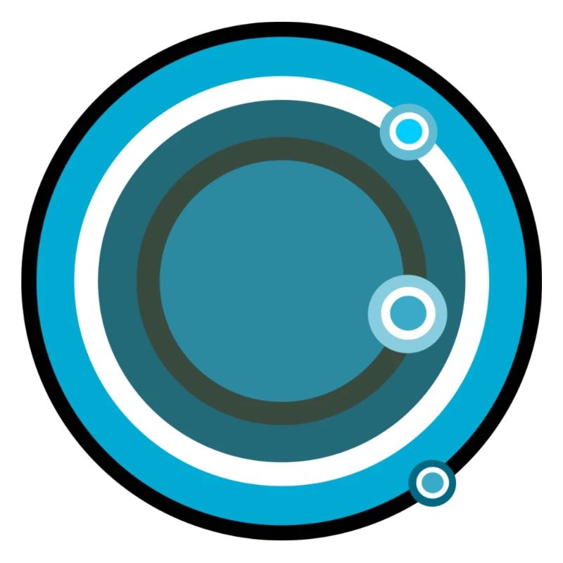 Blue geometric circles