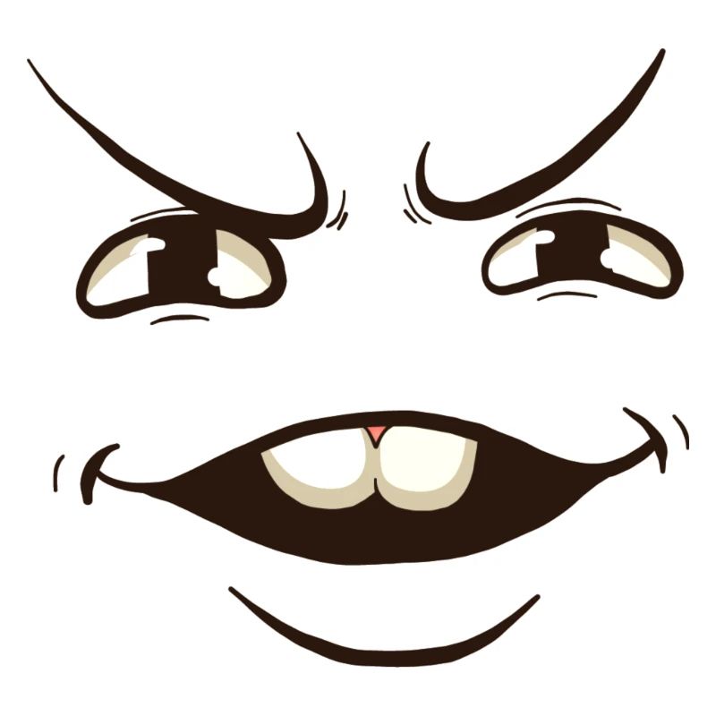 Funny face cartoon