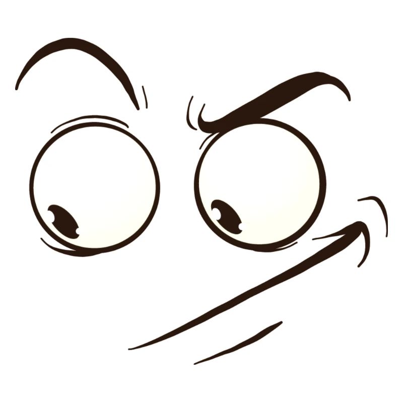 cynical face cartoon