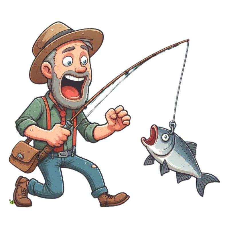 Glücklicher Angler