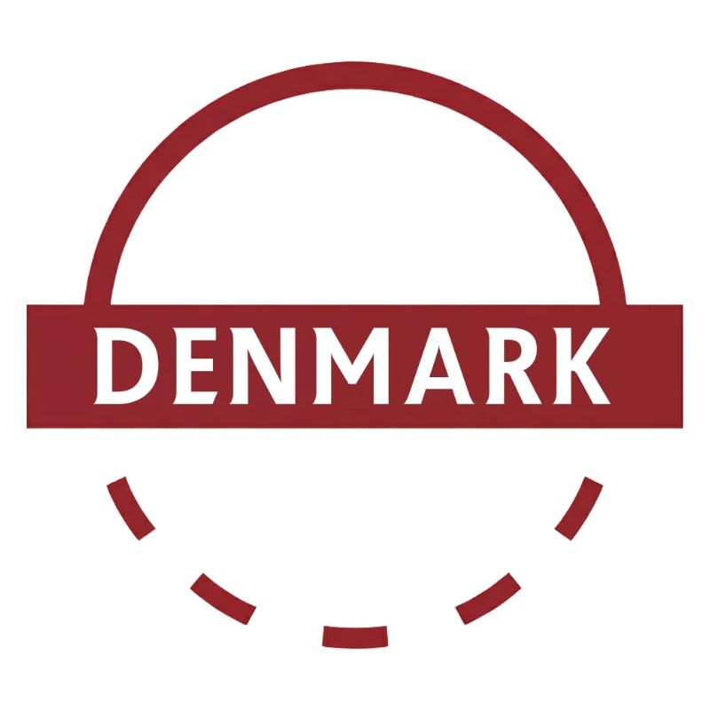 Dänemarks Wappen im Halbkreis