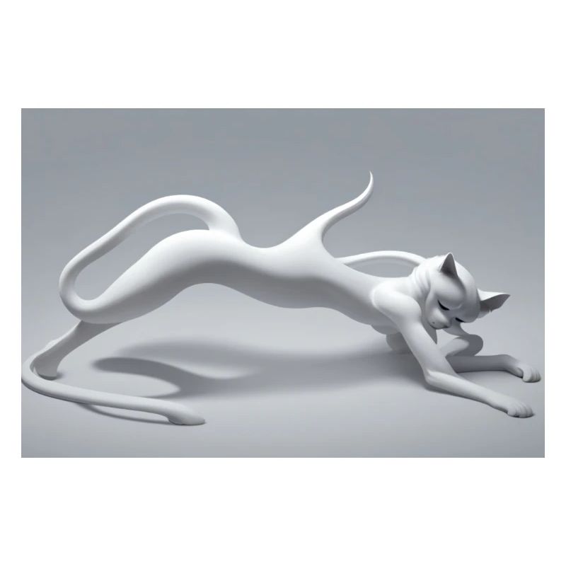 Abstract Cat Artwork