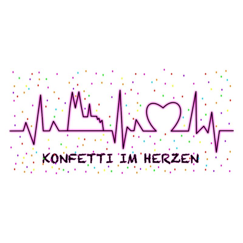 Konfetti im Herzen - Pink