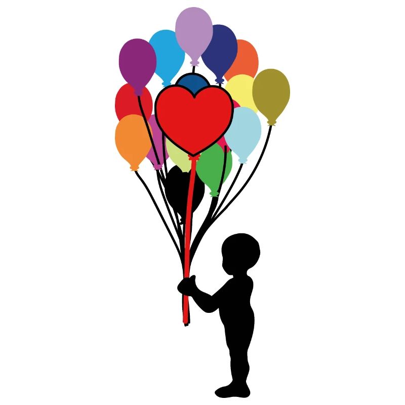 Kind mit Luftballons