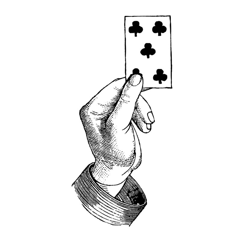 Hand mit Karte