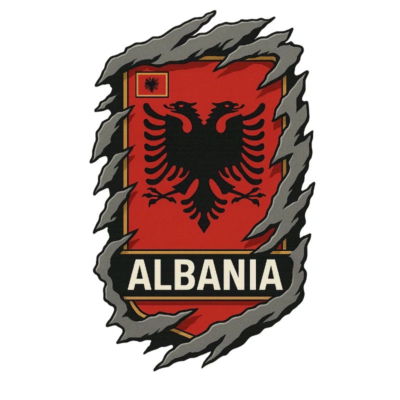 Albanischer Adler Emblem Schild