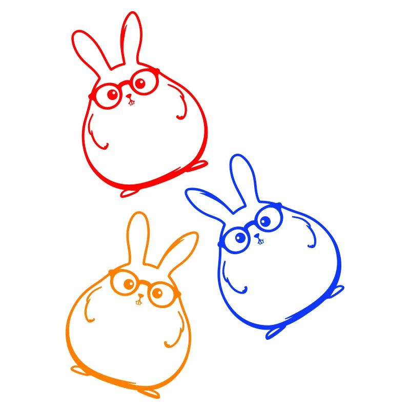 Bunny Funny Easter Colorful