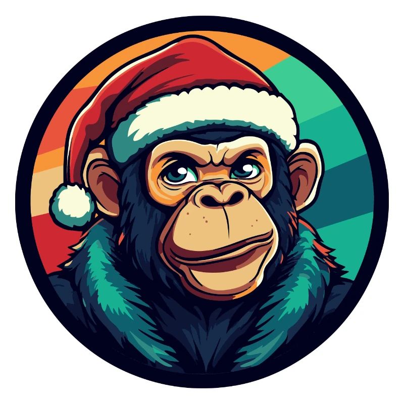 Affe Weihnachten Christmas