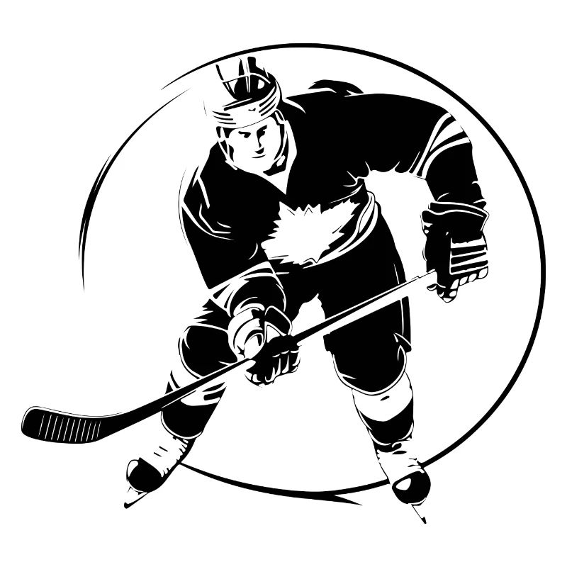 Het Silhouet van de hockeyspeler