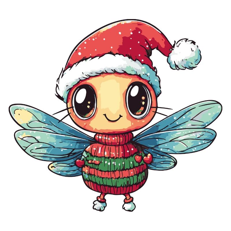 Libelle Weihnachten Comic