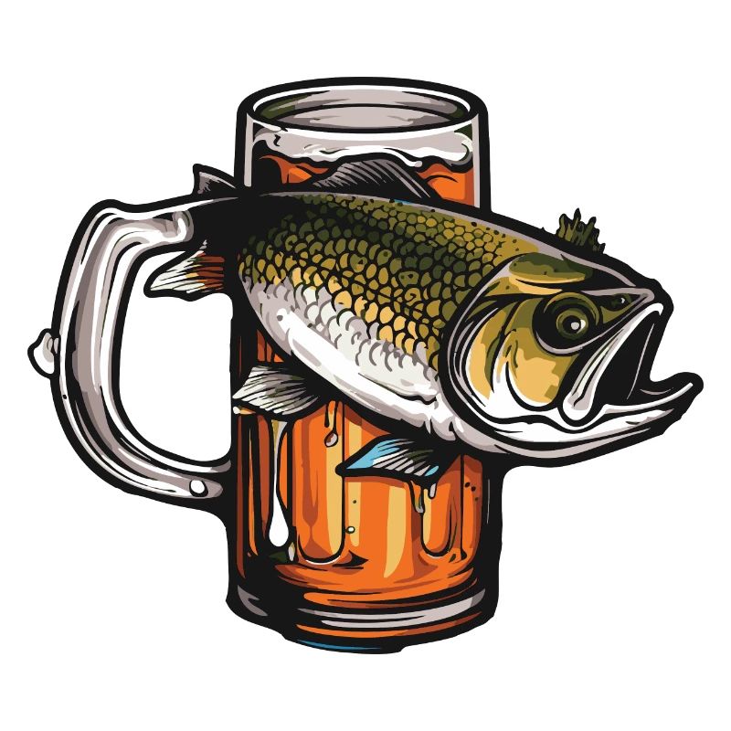 Angeln Fischen Bier
