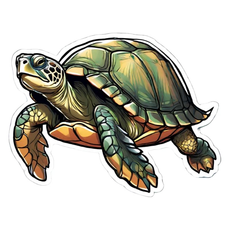 Lebendige Meeres-Schildkröte