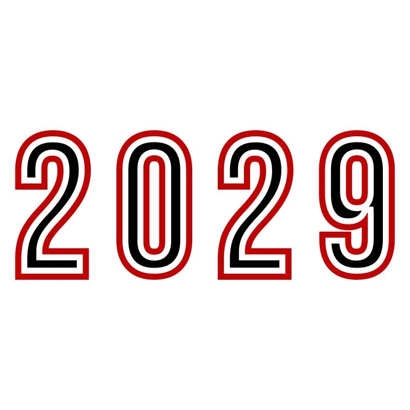 2029 Jahr Zahl