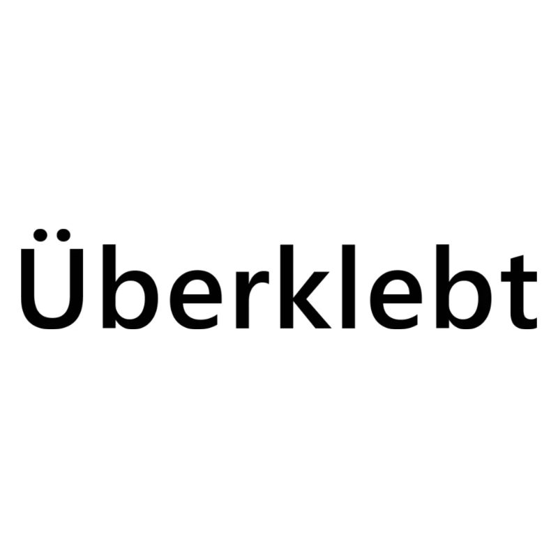 "Überklebt" - Schriftzug