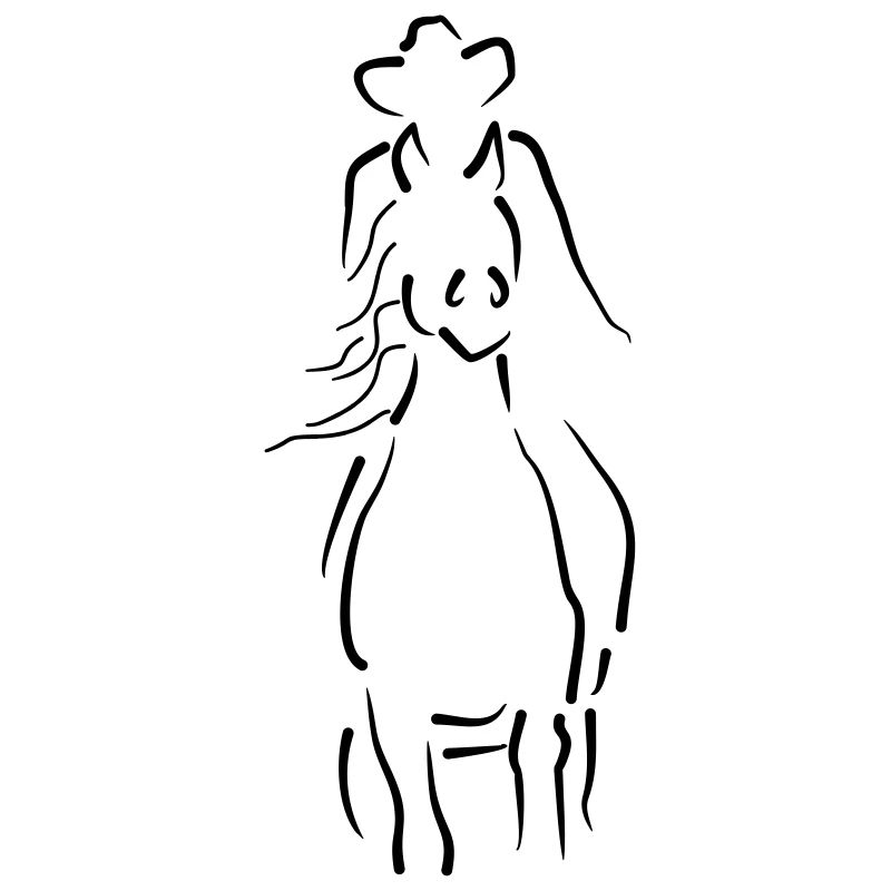 Sliding Stop-Pferd