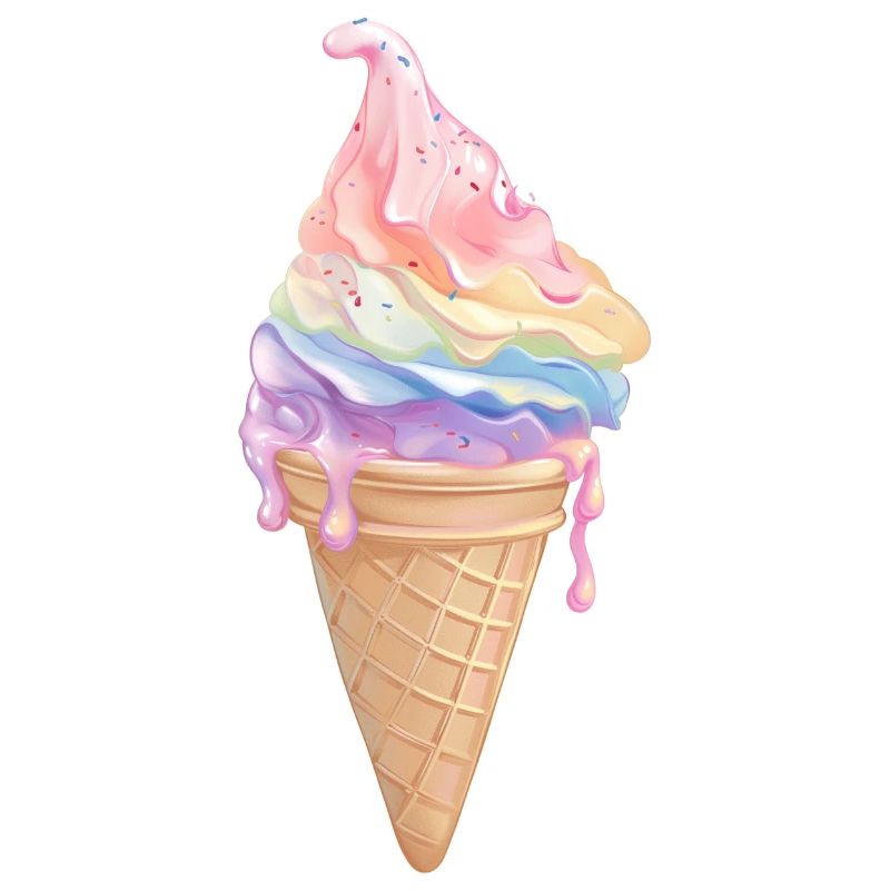 Pastell-Regenbogen-Eis