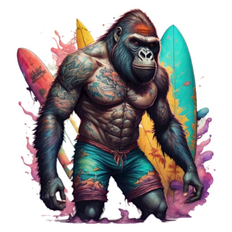 Surfing Gorilla