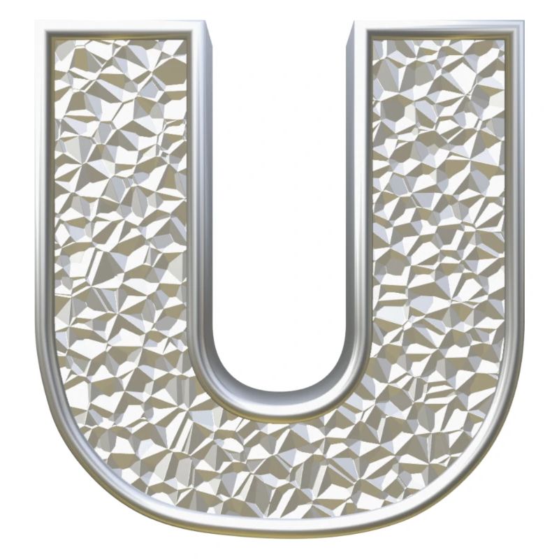 U, letter, initial, monogram,