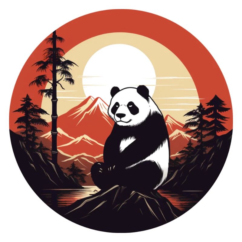 Panda asiatisches Logo